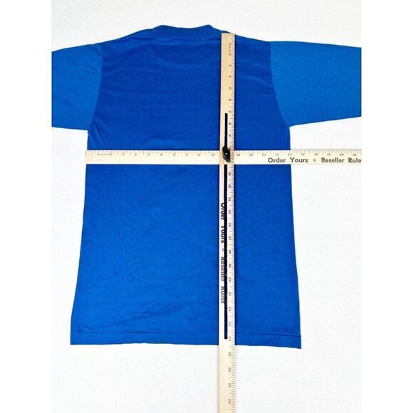 Vintage 80s Hamilton T-Shirt Small Blue Rainbow Single Stitch - Picture 5 of 7